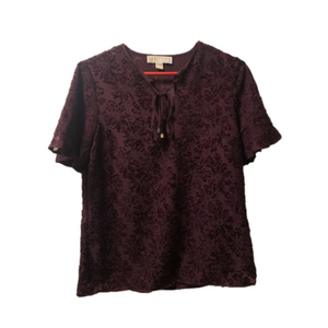 Michael Kors flowery blouse purple small
